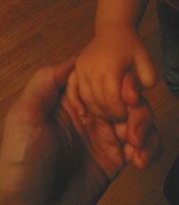 Holding somebodys hand can be calming and be beneficial for the healing processes in the body