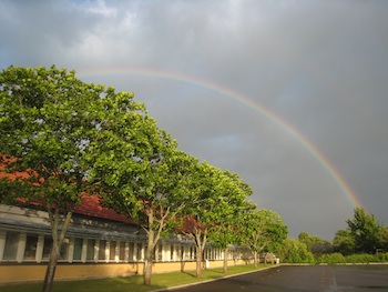 Nossebro school after the rain