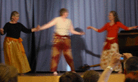 The dancing group 'BAM' during bellydance