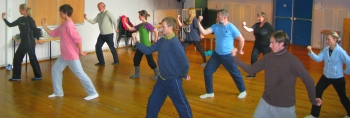 Practicing Wei Tuo Jin in Oslo september 2009